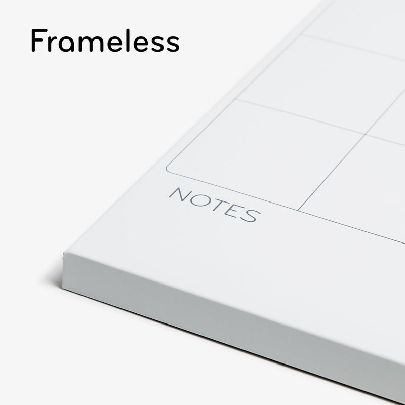 U Brands Square Magnetic Dry Erase Calendar White Board, 14" x 14", Frameless, Includes Marker and Magnet - Image 3